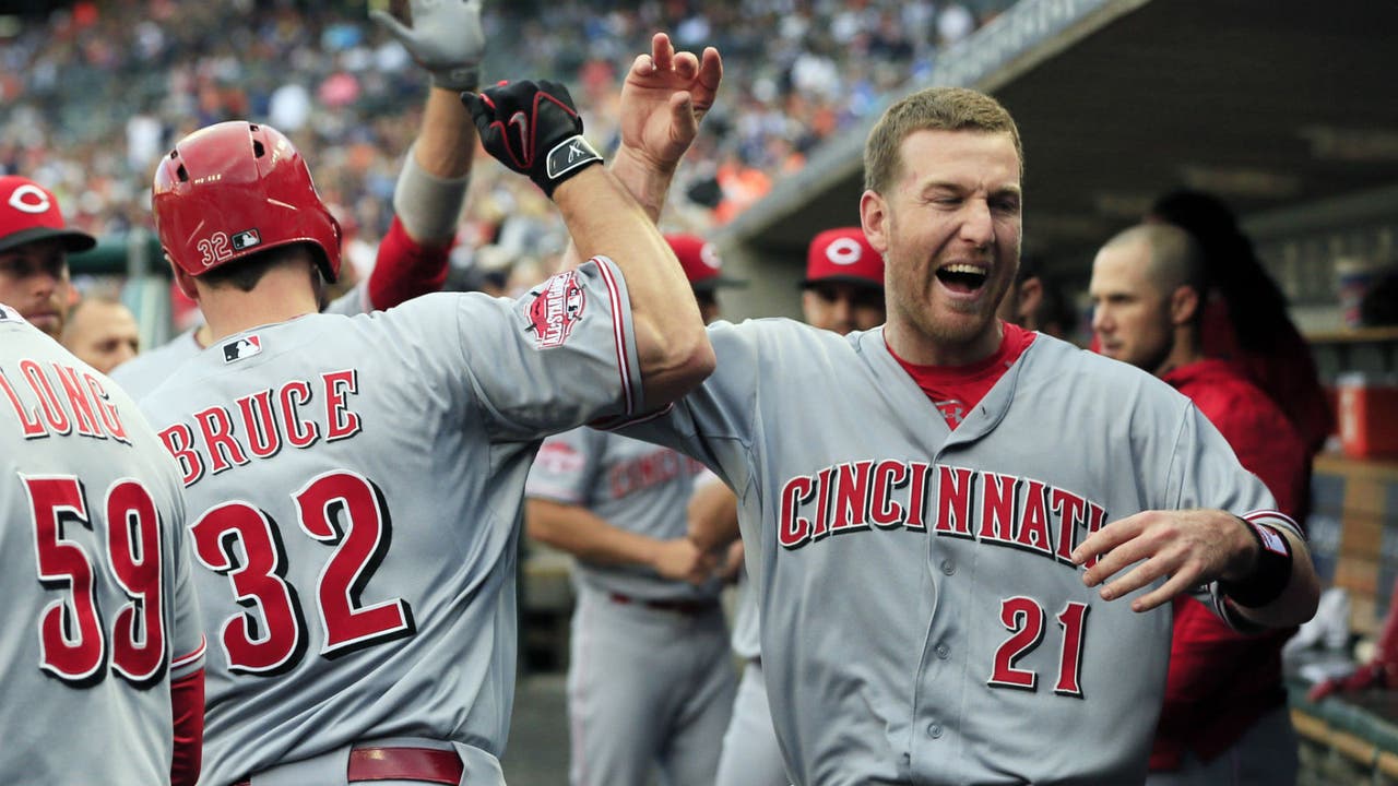 Frazier, Bruce power Reds to 5-2 win over Tigers